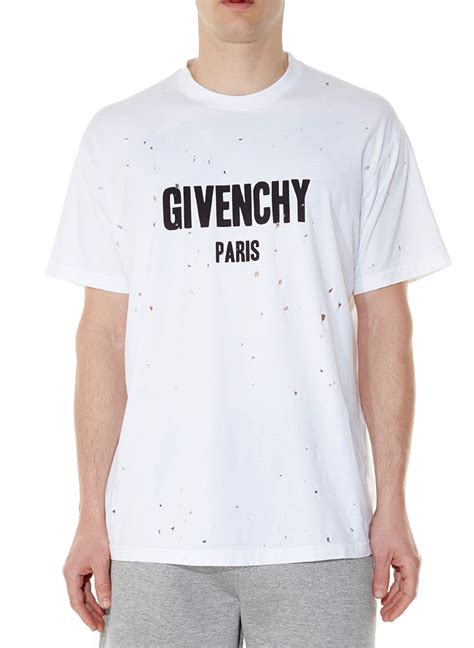 givenchy paris shirt sale|givenchy t shirt with holes.